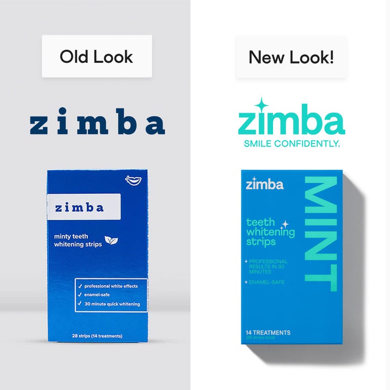 Zimba Watermelon Flavored Teeth Whitening Strips | Vegan, Enamel Safe Hydrogen Peroxide Teeth Whitener for Coffee, Wine, Tobacco, and Other Stains | 14 Day Treatment | Watermelon - Image 2