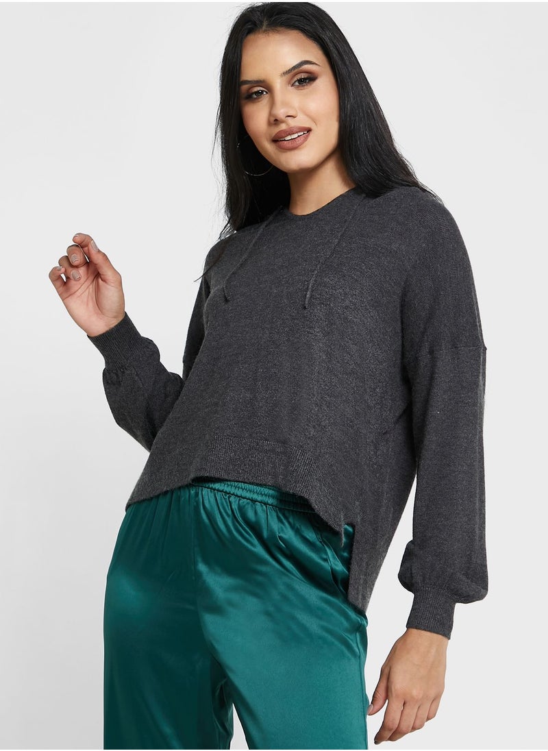 ONLY - Drawstring Cut Out Sweatshirt - Image 1