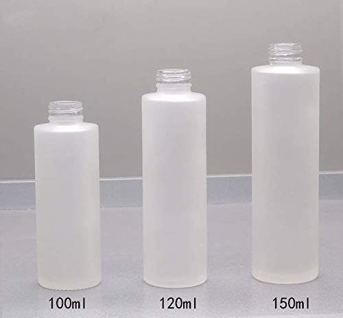 Natuworld 1PCS 120ml/4oz Frosted Glass Pump Bottles Empty Refillable Press Pump Bottle with Bamboo Pump Head Toiletries Storage Containers for Shampoo Essential Oils Shower Gel Hand Wash Lotion Dispenser - Image 3