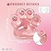 Chicooan Large Cat Paw Taba Squishy Big Squeeze Toys 5inch Strawberry Pink Cute Fufu Squishy Sensory Stress Relief Fidget Toys for Party Favors Sensory Anxiety Toys for Adults Strawberry - Image 4