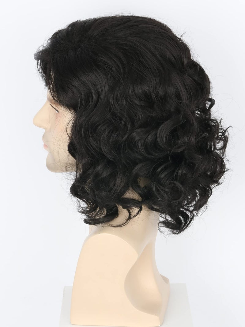 LeMarnia Men's Costume Wig Black Fluffy Short Curly Wig for Halloween Cosplay Costume Wig - Image 3