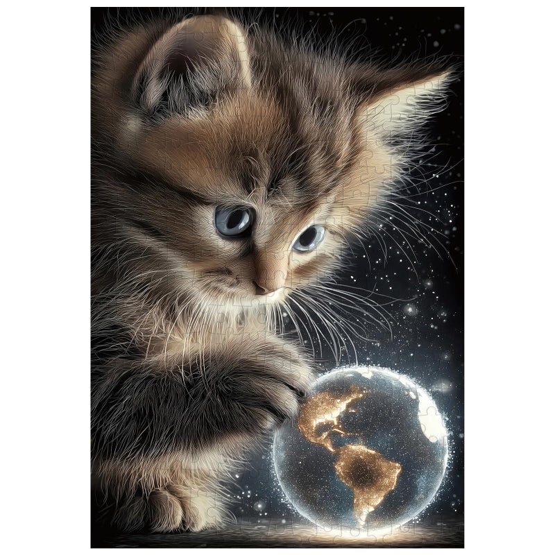 Ulord Great Jigsaw Puzzles for Adults 300 Pieces Cute Cat Playing with Glowing Ball Puzzles for Adults Toys Gift Family Decoration Kids Puzzle - Image 3