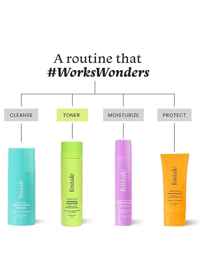 foxtale Exfoliating Face Toner with 5% Lactic Acid for Pore Tightening & Gentle Exfoliation,Toner for Glowing Skin, For All Skin Types, Men & Women, 150 ml - Image 5