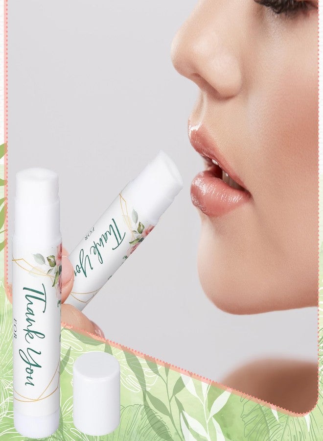 Whaline 60Pcs Thank You Gift Lip Balm Bulk Wedding Lip Balms Vanilla Flavor Floral Moisturizing Lip Care Guest Basket Gift Stuffer for Bridal Shower Baby Shower Birthday Party Favor Supplies - Image 5