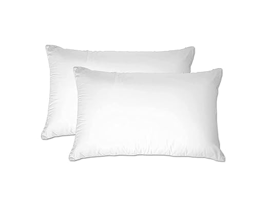 Agroha Agroha Fabrics 1 Pack Premium White Goose Down Feather Pillows for Back and Side Sleepers 500 TC 100 Cotton Fabric with Pillow Cover 20 x 36 Inch 2 Piece 