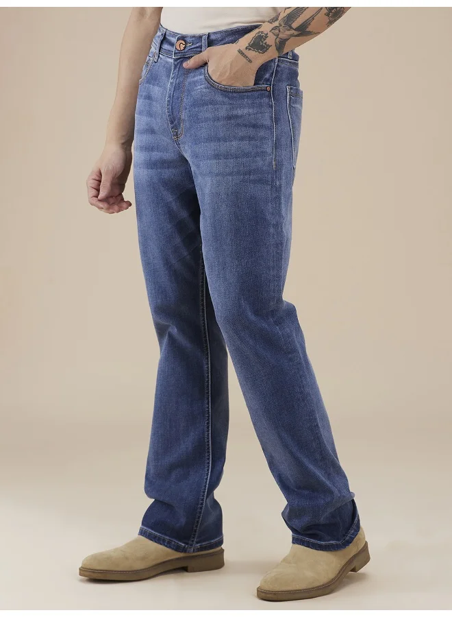 بيينغ هيومان Mens Mid Tone Boot Cut Fit Denims