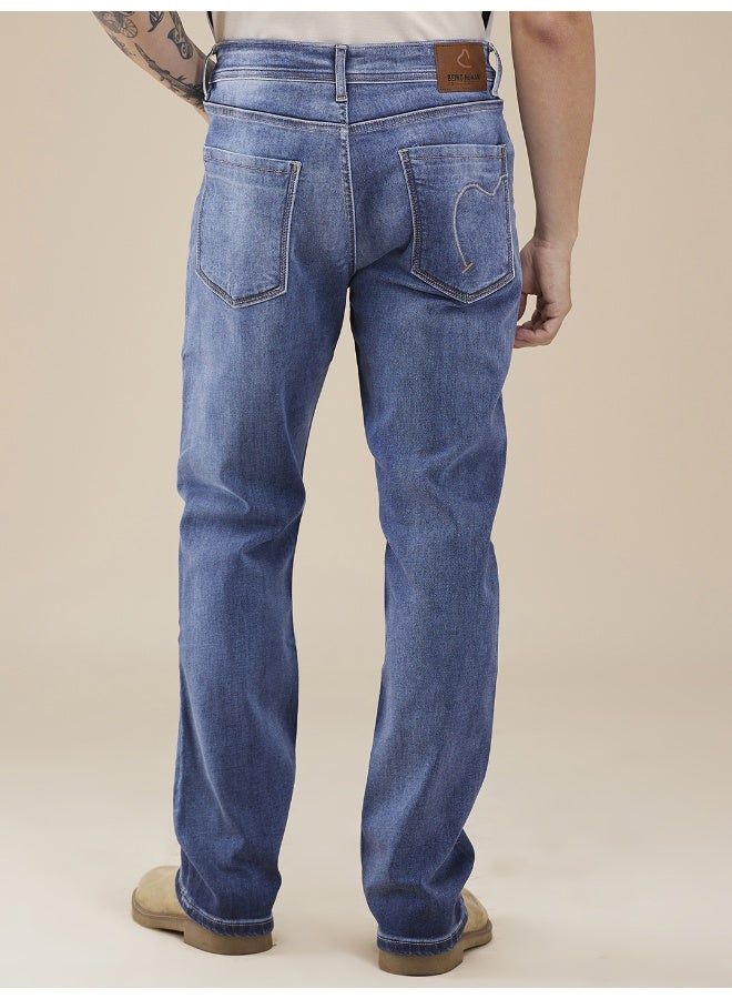 Being Human جينز رجالي بقصة بوت كات متوسطة اللون - Image 3