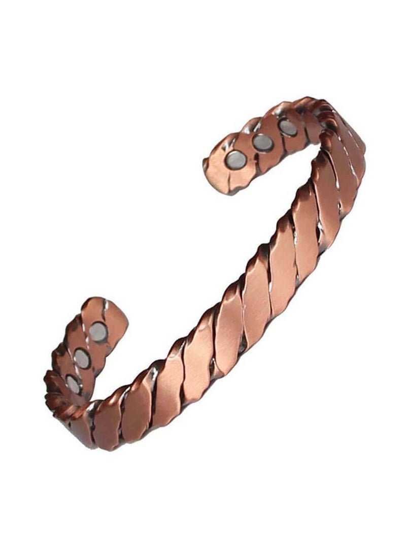 Retro Fashion Red Copper Magnet Bracelet Jewelry - Image 1