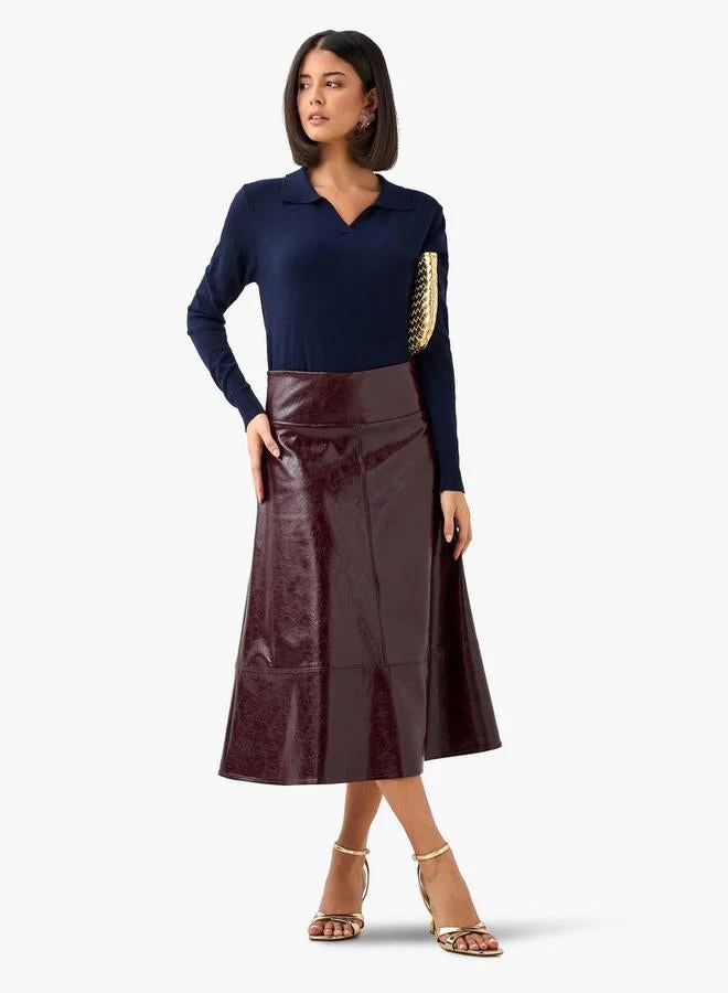 2Xtremz 2Xtremz Regular Fit Collared Tricot Sweater