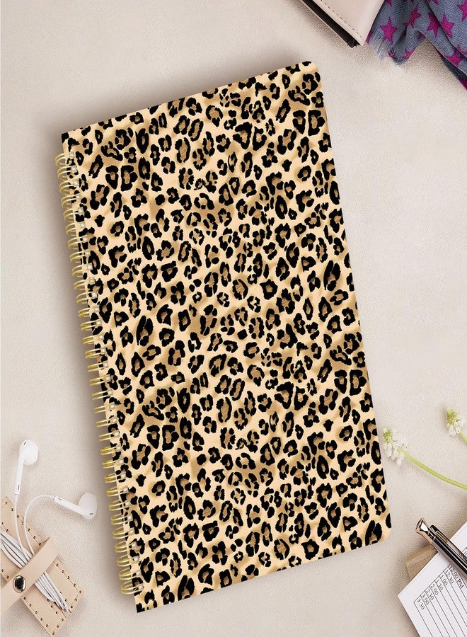 Stanoha Cute Spiral Notebook journal A4 Aesthetic Pretty Design for Women Girls Kawaii with Pocket, 11.5 x 8.5 inch, Lined, Leopard - Image 5
