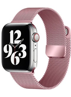 Loop Stainless Steel Strap With Magnetic Clasp For Apple Watch  42mm / 44mm / 45mm Apple Watch Strap For Apple Watch Series 7 / 6 / SE / 5 / 4 / 3 / 2 / 1 PINK