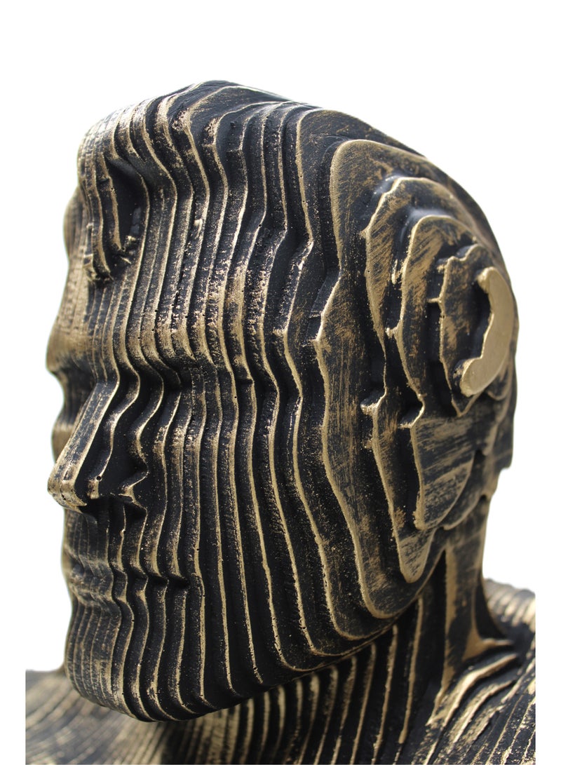 POSHIO® Contemporary Art Home Decor Showpiece- RustMen Gold Fusion | Table Decor Statue | Gift Item Sculpture for Home Decor- (11 X 7 X 8.5 inches) - Image 5