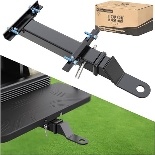 10L0L Deluxe Golf Cart Trailer Hitch Kit, Fit for Backseat Footrest with 2" Receiver High-Strength Universal Fit, Seamless Compatibl Club Car, EZGO, Yamaha, Ideal for Golf Cart Trailers - Image 1