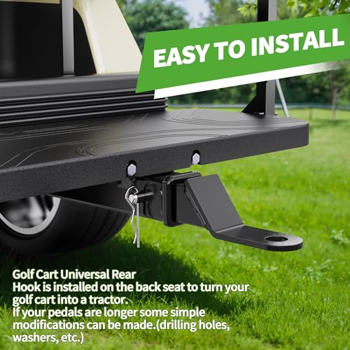 10L0L Deluxe Golf Cart Trailer Hitch Kit, Fit for Backseat Footrest with 2" Receiver High-Strength Universal Fit, Seamless Compatibl Club Car, EZGO, Yamaha, Ideal for Golf Cart Trailers - Image 4