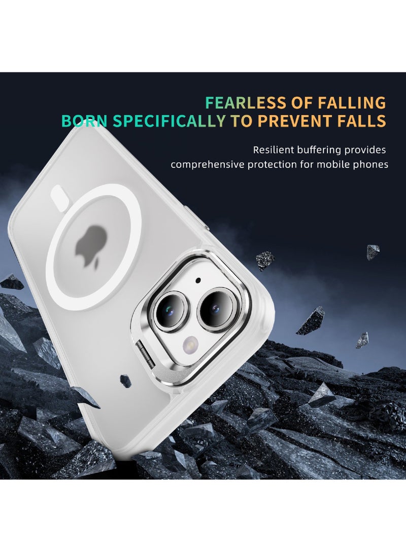 Rock Pow For iPhone 15 Plus Case Compatible with MagSafe Military-Grade Protective Case Built-In Stash Stand Phone Case Scratch-Resistant Back Cover Classic Seriesr - Image 5