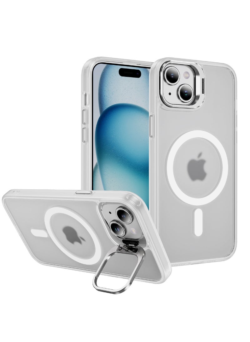 Rock Pow For iPhone 15 Plus Case Compatible with MagSafe Military-Grade Protective Case Built-In Stash Stand Phone Case Scratch-Resistant Back Cover Classic Seriesr - Image 1
