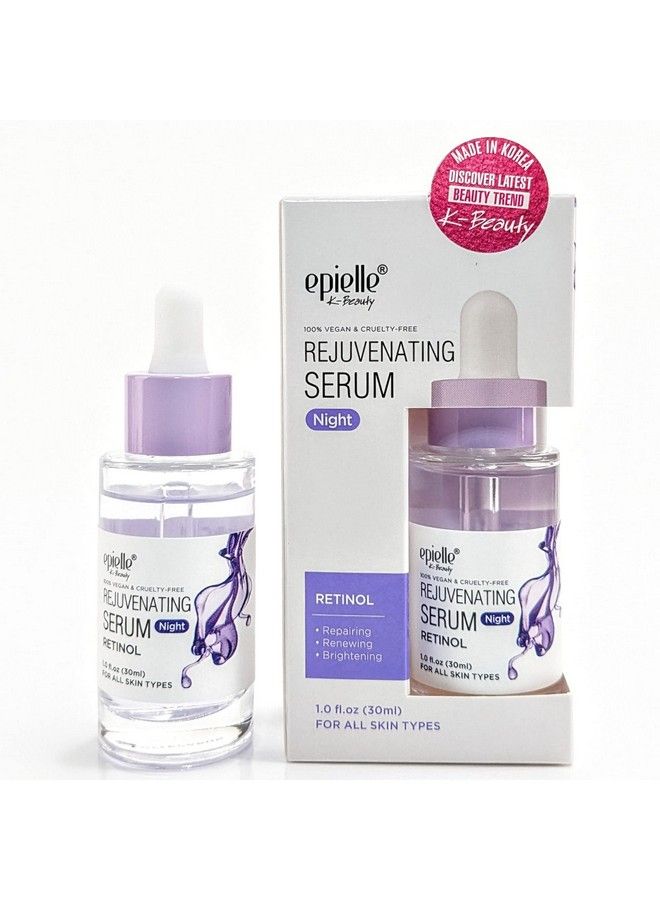 Epielle Rejuvenating Retinol Night Serum Repairing Renewing And Brightening Fine Lines And Wrinkles Rough Texture For All Skin Type 1Fl Oz (Retinol) - Image 2