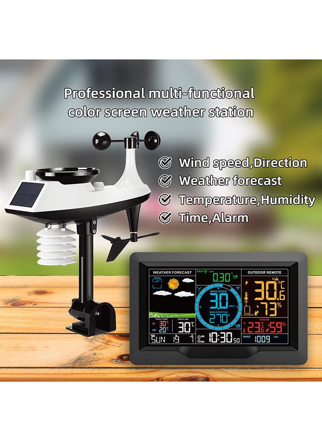 Generic FJ3390A Multifunctional Professional Weather Station Temperature, Humidity, Wind Speed and Rainfall Detection Weather Forecast Clock  - Image 4