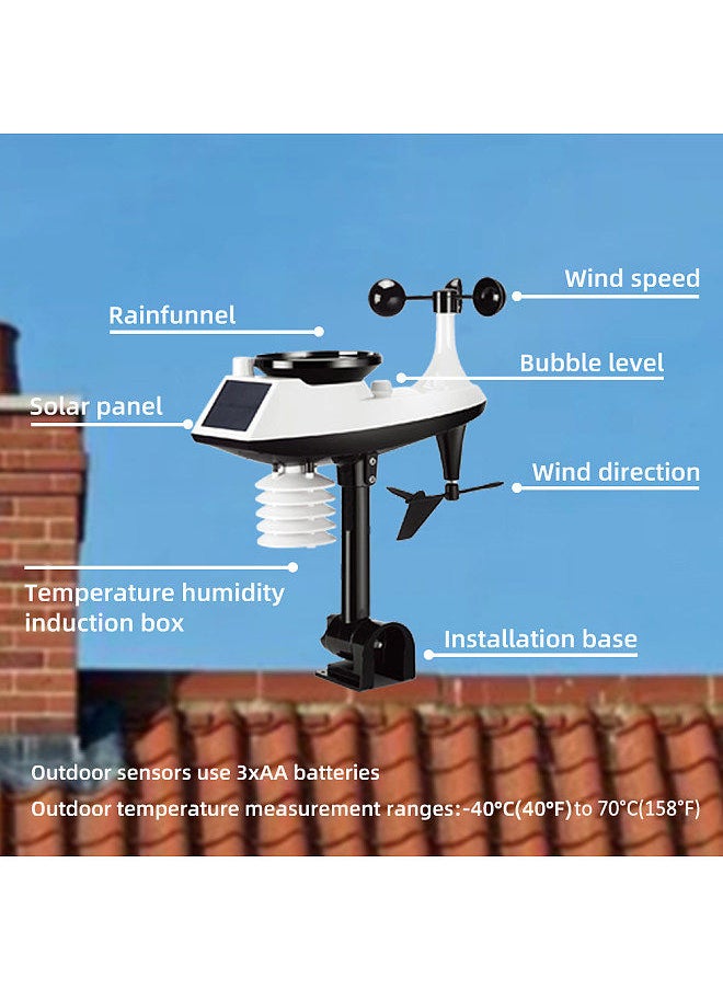 Generic FJ3390A Multifunctional Professional Weather Station Temperature, Humidity, Wind Speed and Rainfall Detection Weather Forecast Clock  - Image 2