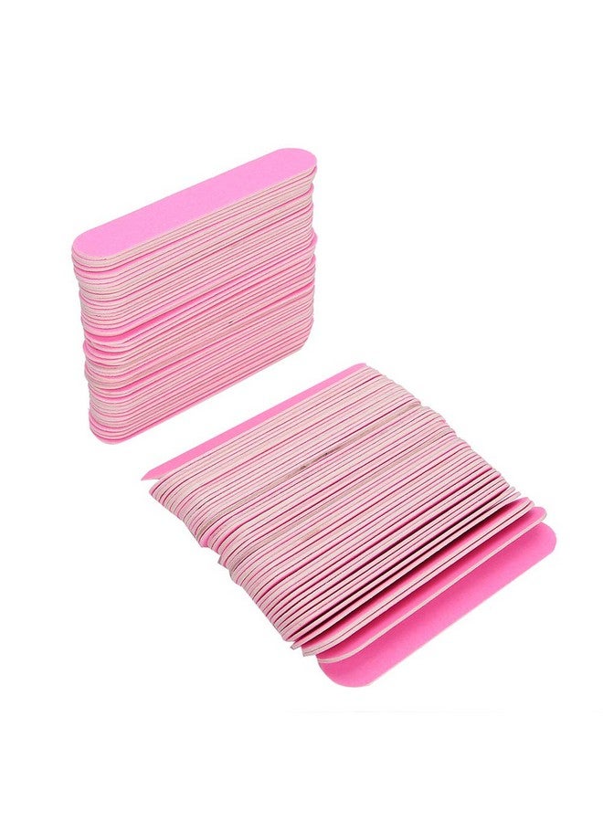 100 Pack Nail Files Professional Double Sided Nail Buffer Sanding Buffing Polishing Strip Manicure Tool Manicure Pedicure Tool And Nail Buffering Files(Pink)