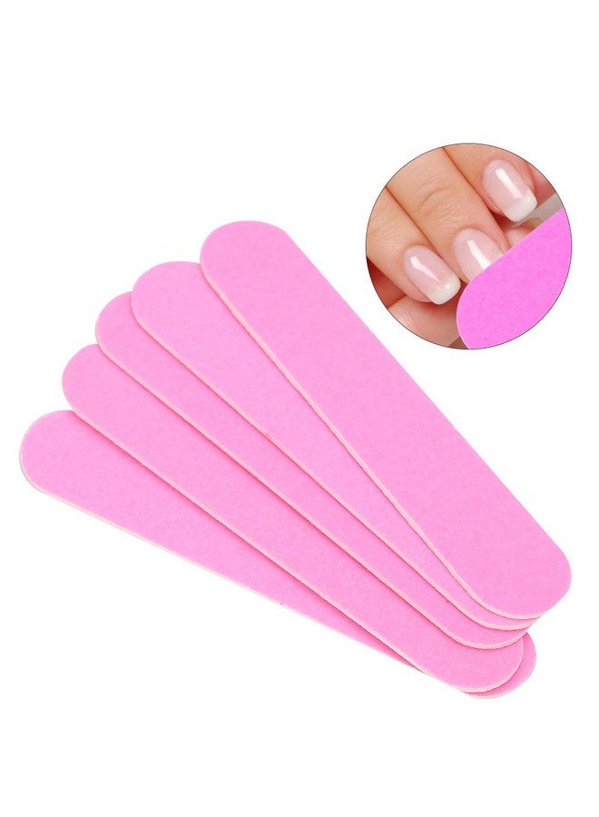 100 Pack Nail Files Professional Double Sided Nail Buffer Sanding Buffing Polishing Strip Manicure Tool Manicure Pedicure Tool And Nail Buffering Files(Pink)