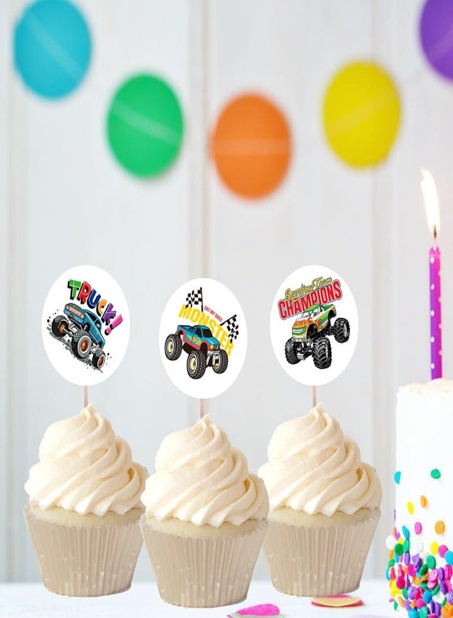 Hohamn 600Pcs Monster Truck Stickers for Kids 1.5 Inch Monster Truck for Kids Boys Monster Truck Party Favors Birthday Decoration Supplies Reward Stickers - Image 5
