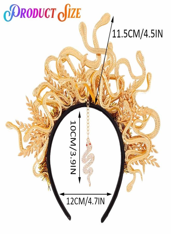 GORTIN Medusa Snake Headband Gold Halloween Costume Headpiece Greek Goddess Headdress Masquerade Cosplay Hair Accessories for Women - Image 4