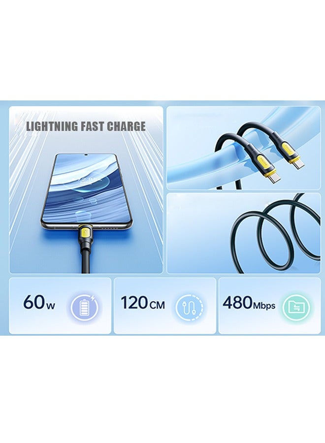 REMAX REMAX iPhone15 Lightning Charger Cable 1.2m/60W, Light Up Charging and Synchronization Cable, Fast Charging Power for iPhone, iPad and iPod Lightning Cable (Black) - Image 4