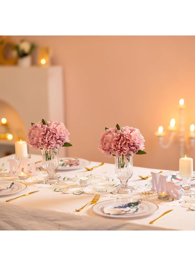 Set of 4 Large Pedestal Flower Vases Footed Urn for Flowers, Dining Table Decoration - Image 3