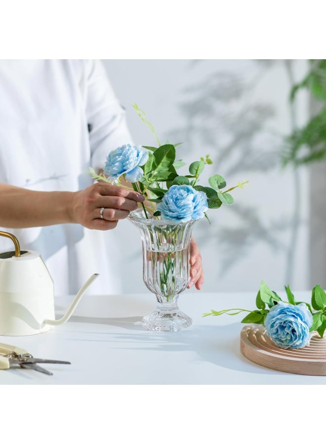 Set of 4 Large Pedestal Flower Vases Footed Urn for Flowers, Dining Table Decoration - Image 4