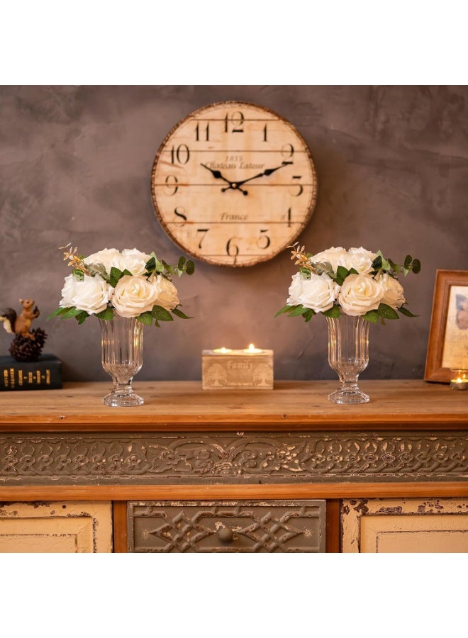 Set of 4 Large Pedestal Flower Vases Footed Urn for Flowers, Dining Table Decoration - Image 5