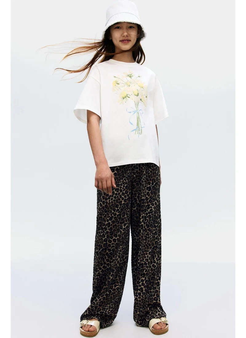 اتش اند ام Textured jersey trousers