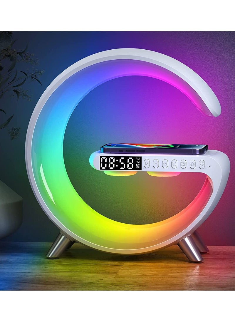 Techie - Smart light sound machine App Control Fast Wireless Charger RGB Light BT Speaker Sunrise Alarm Clock - Image 1