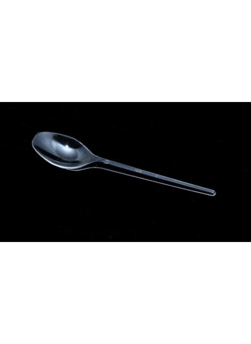 Ofis ve Ofis Office and Office Transparent Plastic Sup Spoons 100 Pieces 