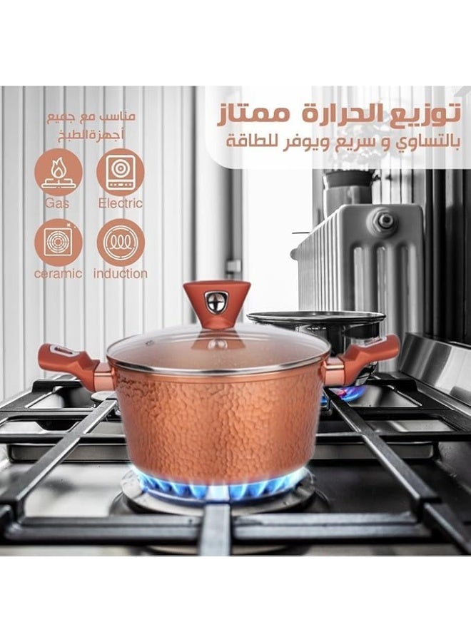 Baroly 26cm Forged Granite Casserole – Non-Stick, Low-Fat Cooking, Stainless Steel Handle, Dishwasher Safe - Image 5