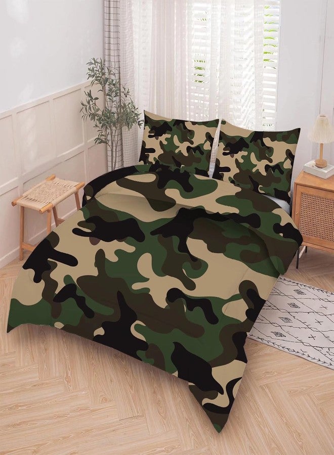 kxry Green Camouflage Comforter Set Twin Size Camo Bedding Set for Kids Teens Boys Soft Bedroom Decor for All Seasons with 1 Comforter and 1 Pillowcase - Image 2