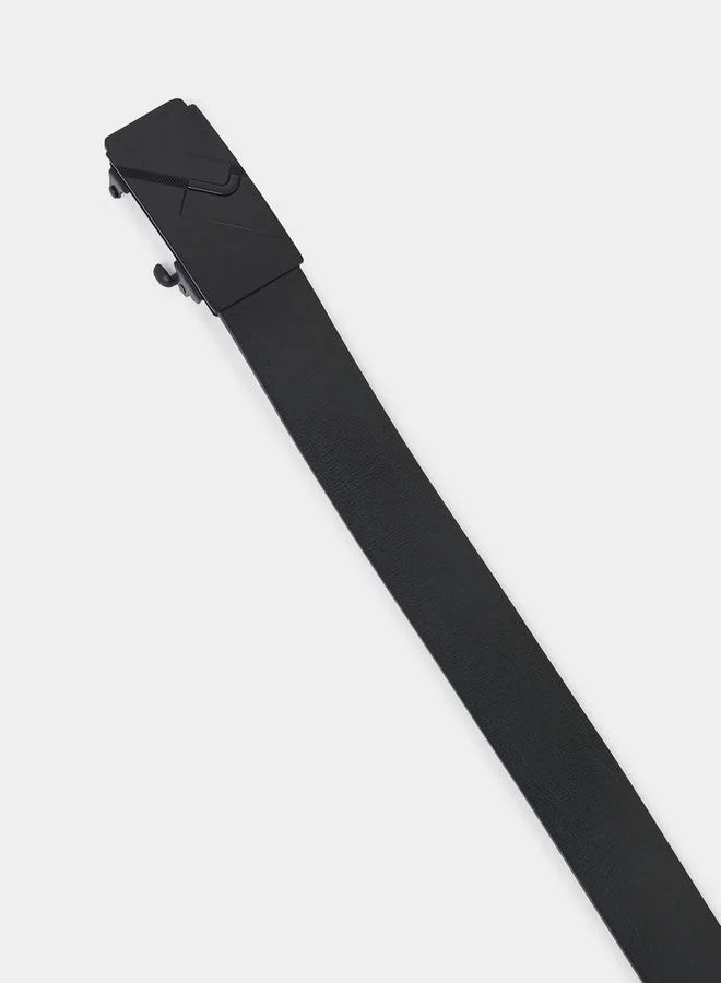 Styli  Men Black Metal Buckle Belt for Men | Best Price UAE