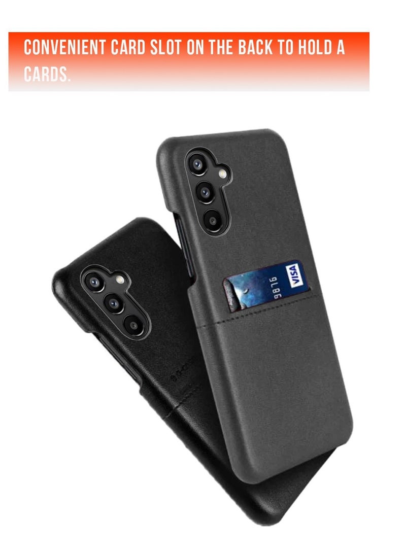 G-CASE - Cardcool Series Protection Shell Leather Texture Case Cover For Samsung Galaxy A34 5G 2023 Black - Image 1