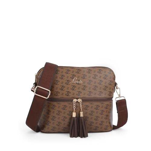 Lavie Women's Mono LL Tilly Monogram Print Cross Body Dome Sling Bag | Ladies Purse Handbag | Gift for Women - Image 1