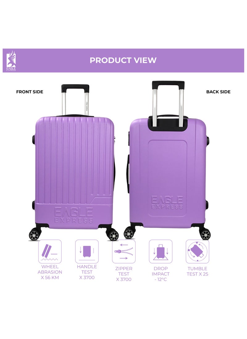 Eagle Express FUSION ABS HARD TROLLEY 20,24,28 inch 3 Piece Set ORCHID  - Image 3