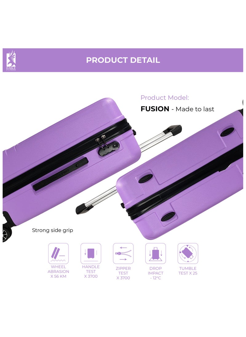 Eagle Express FUSION ABS HARD TROLLEY 20,24,28 inch 3 Piece Set ORCHID  - Image 4