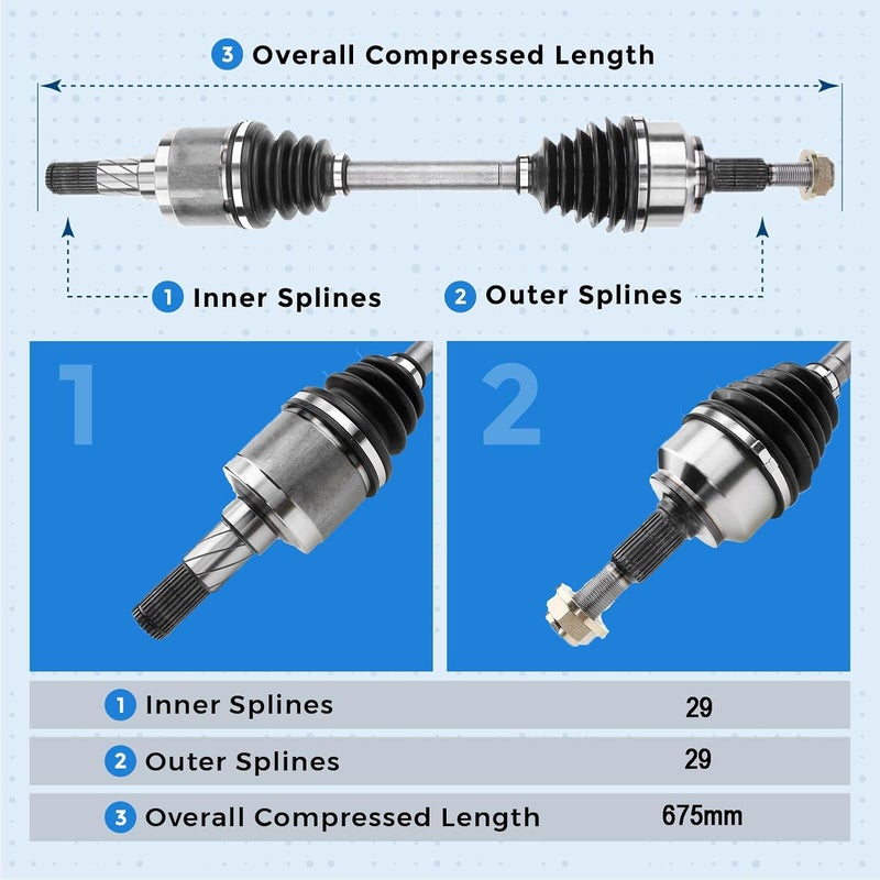 Bode-man Front Left CV Axle Drive Shaft for 2005-2010 Jeep Commander and Grand Cherokee 4WD AWD - Image 5