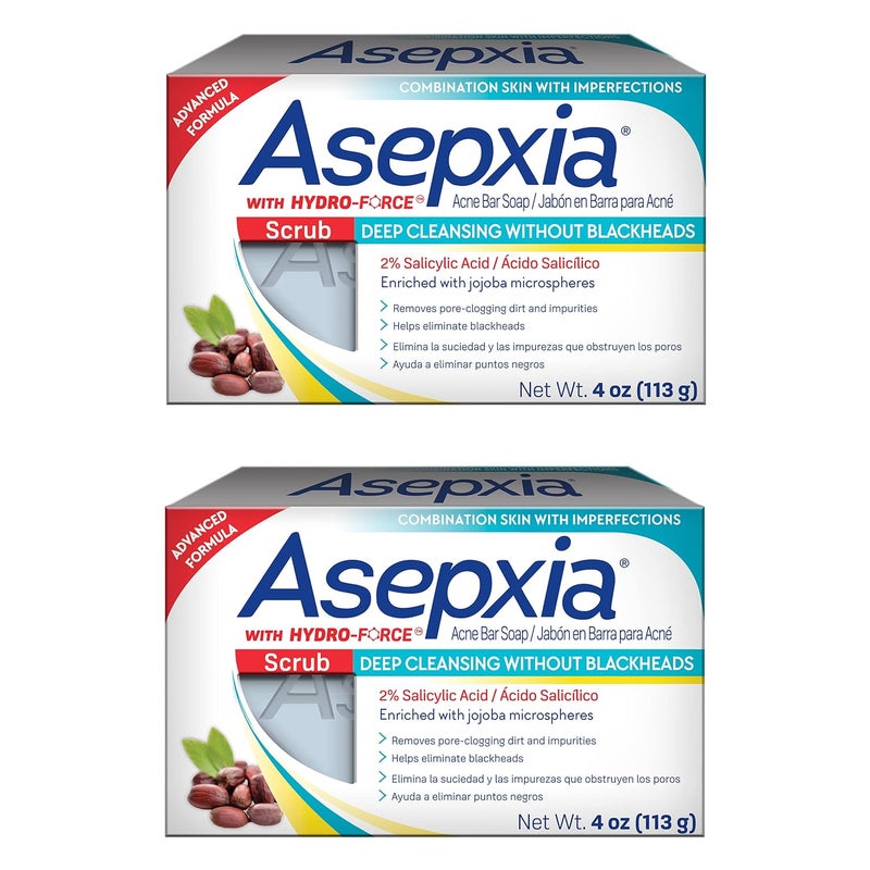 Asepxia Cleansing Bar Scrub 4 oz Pack of 2