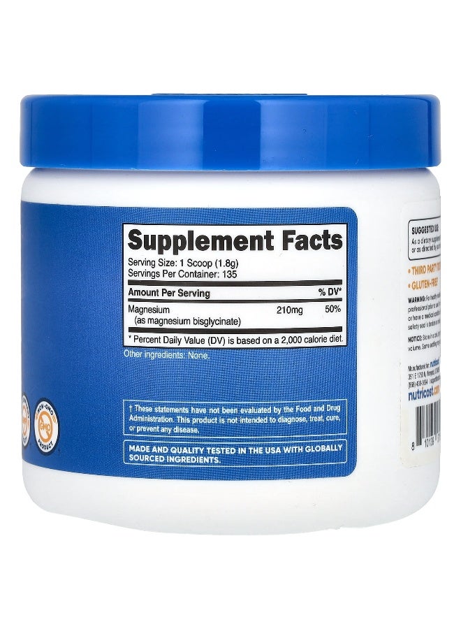 Nutricost نوتريكوست، مغنيسيوم غليسينات، بدون نكهة، 8.9 أونصة (250 غ) - Image 2