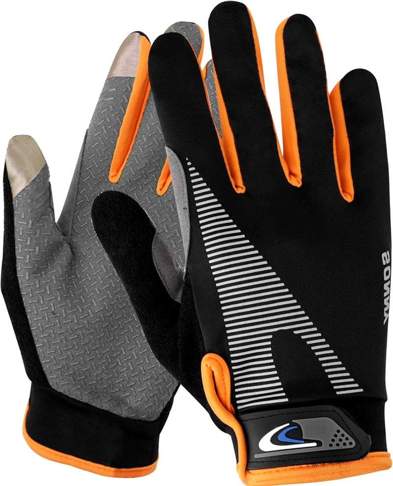 LinJie Adjustable Full Finger Cycling Gloves - Anti-Slip, Breathable, Wear-Resistant - Image 1