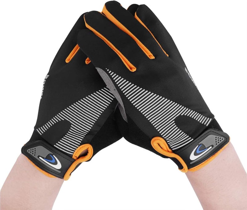 LinJie Adjustable Full Finger Cycling Gloves - Anti-Slip, Breathable, Wear-Resistant - Image 4