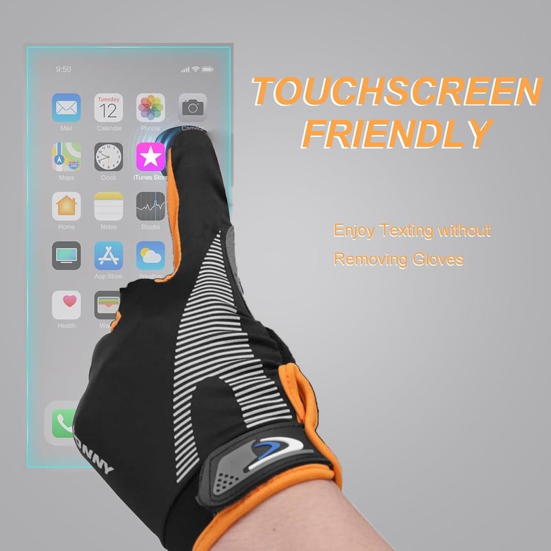 LinJie Adjustable Full Finger Cycling Gloves - Anti-Slip, Breathable, Wear-Resistant - Image 2