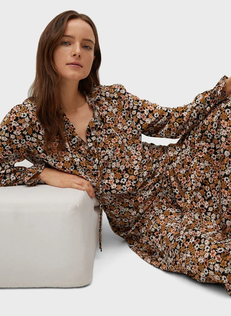 MANGO Floral Print Top