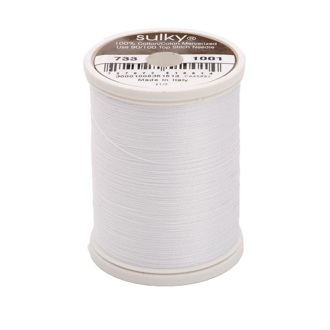 OF AMERICA 400D 30WT COTTON THREAD 500 YD BRIGHT WHITE