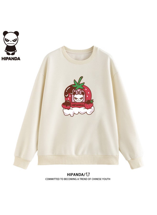 Hipanda o Panda Women's Autumn Cute Printed Comfortable Loose Fit Crewneck Long Sleeve Pullover Hoodie Black 2XL - Image 3